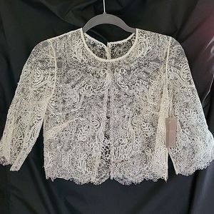 Jenny Yoo Lace Beaded Bolero - Wedding Gown Topper